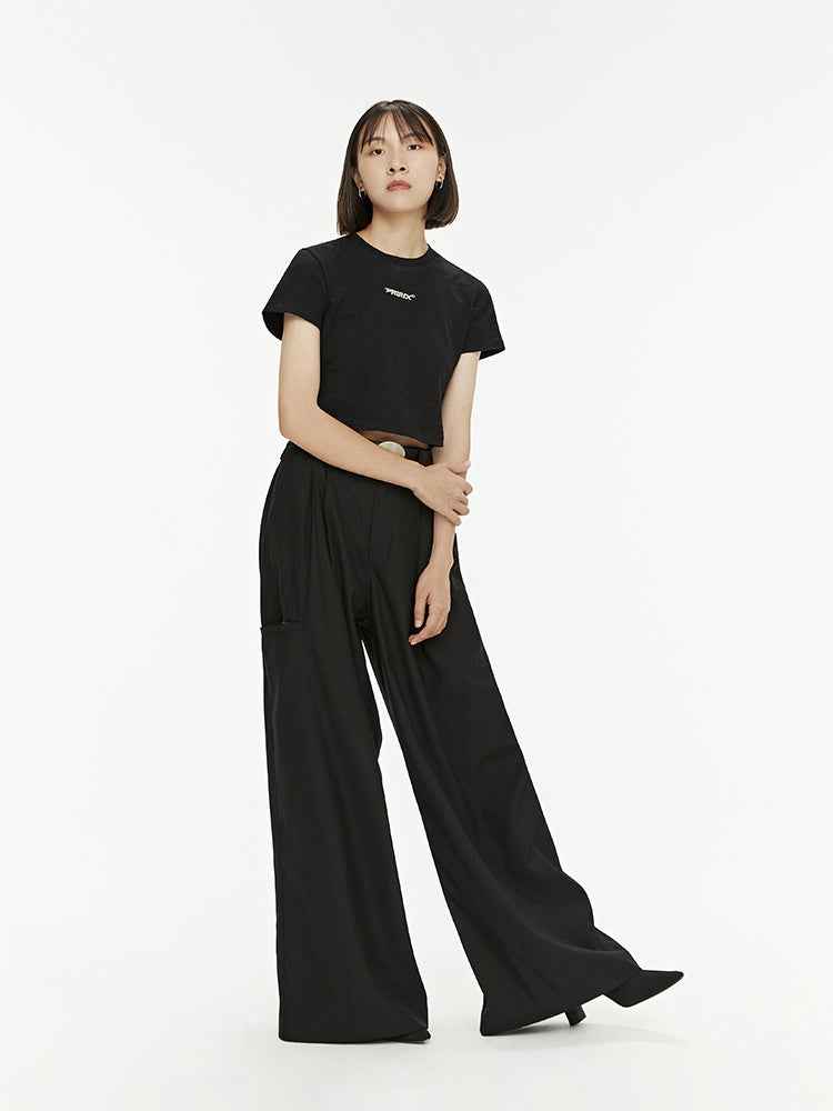 Women's Loose Flared Wide Leg Casual Trousers MuddyStock