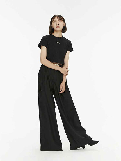 Women's Loose Flared Wide Leg Casual Trousers MuddyStock