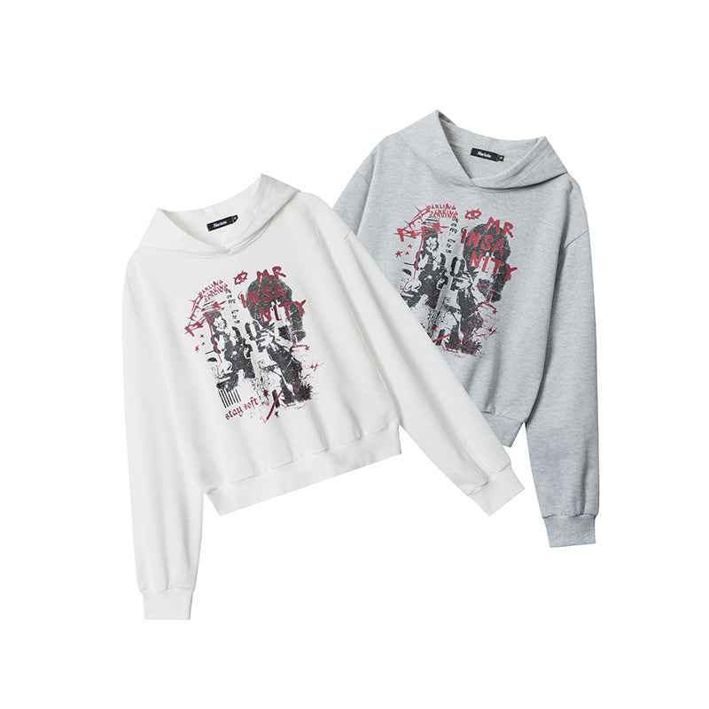 Letter Printed Hoodie For Women MuddyStock