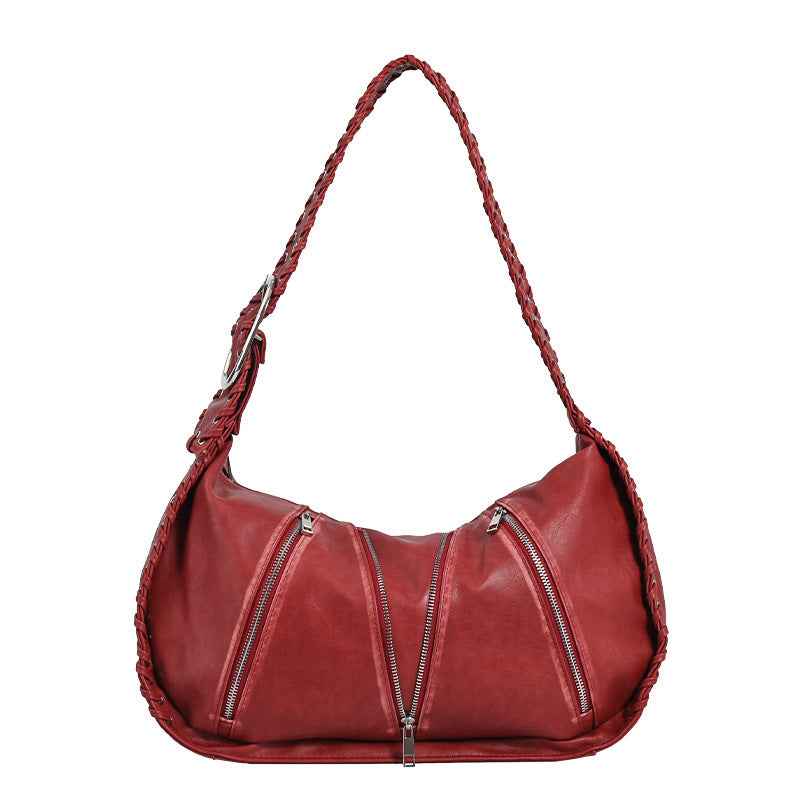 Vintage Weave New Niche Design Large Capacity Commuter Shoulder Bag MuddyStock