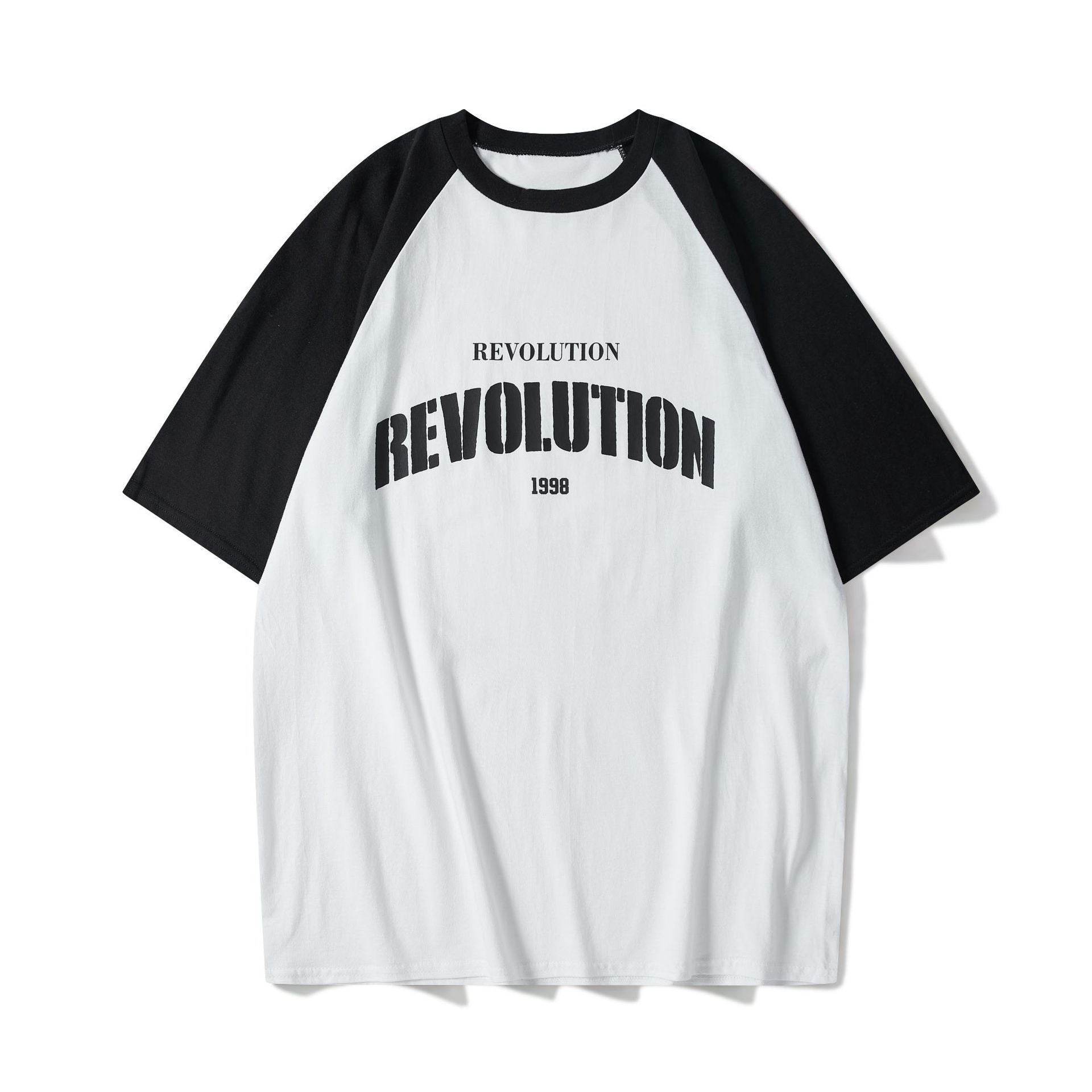 Men's Loose All-matching T -shirt Black MuddyStock