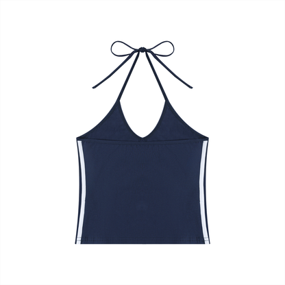 Women's Color Block Halter Crop Tank Top | MuddyStock Originals