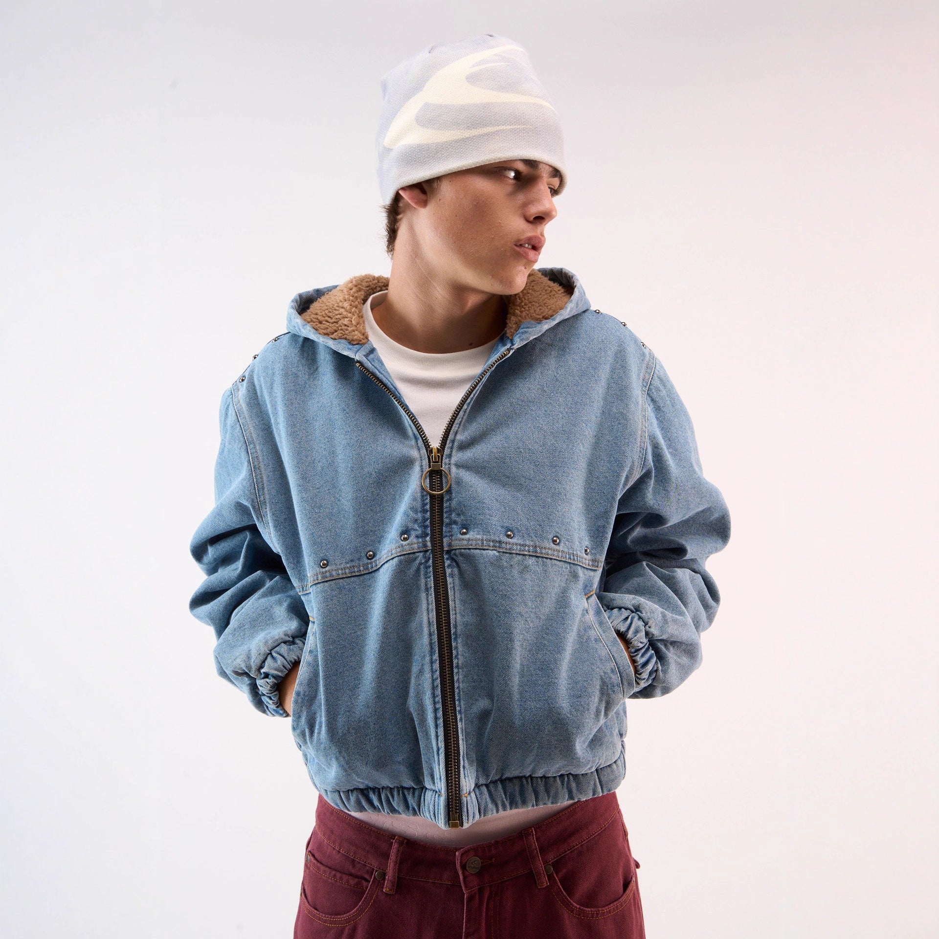 Fleece-lined Casual Hoodie For Men MuddyStock null