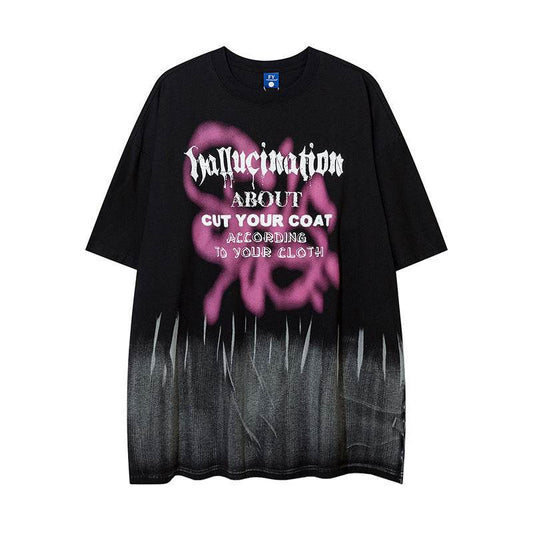 Abstract Pattern Gradient Loose Women's Top MuddyStock