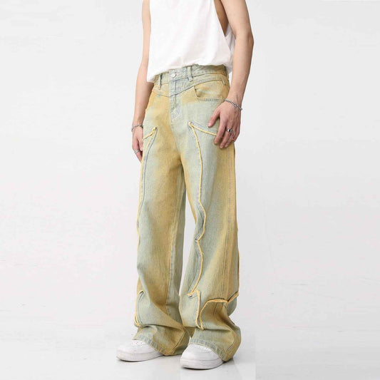 New High Street Retro Loose Distressed Popular Loose Jeans MuddyStock