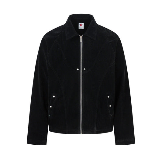 Retro Patchwork Black Jacket Unisex Designer-Style Niche Loose Coat All Products