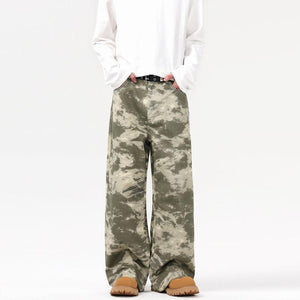 All-matching Baggy Straight Trousers For Men Camouflage Color All Products