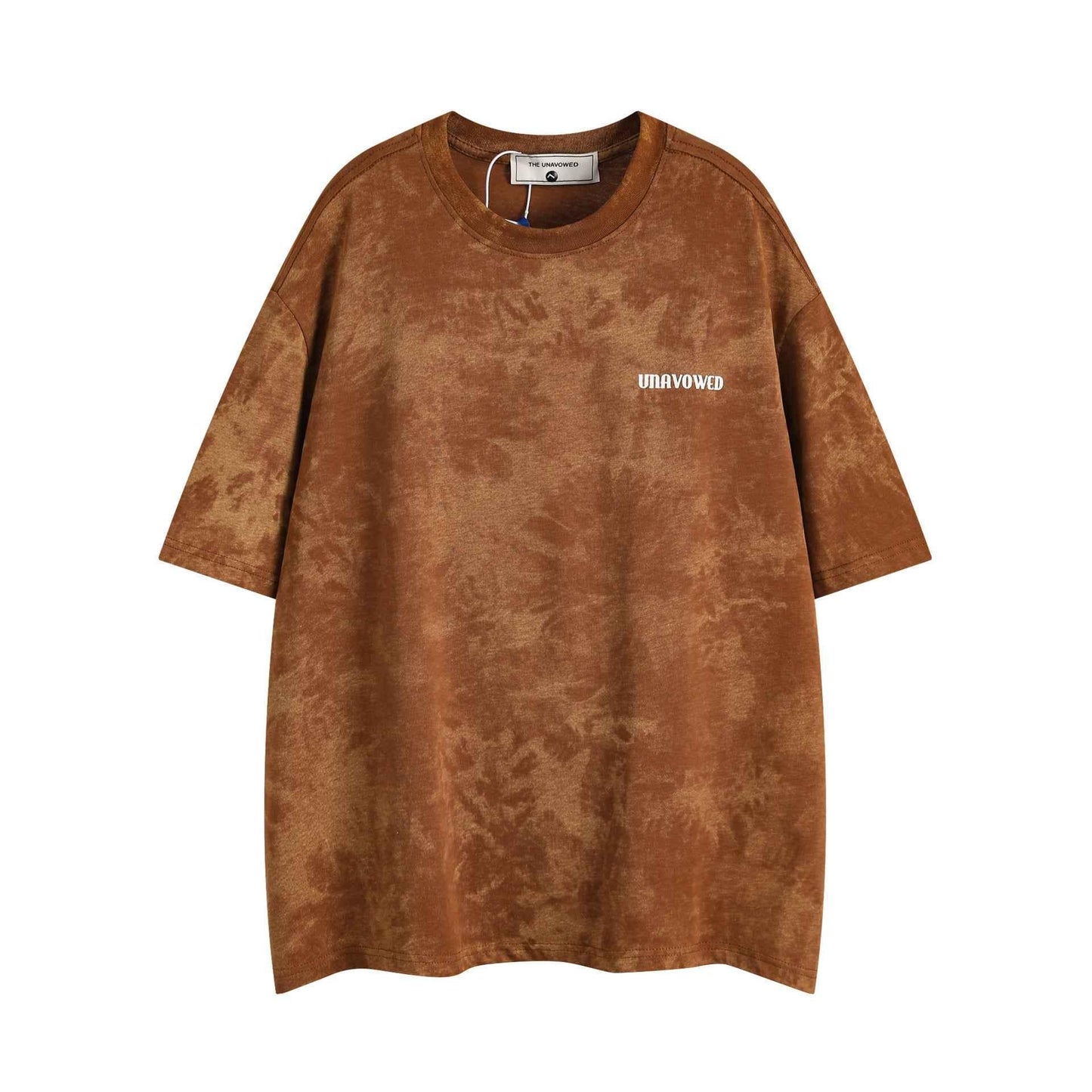 Tie Dye Camouflage Short Sleeve T-shirt For Men Brown All Products