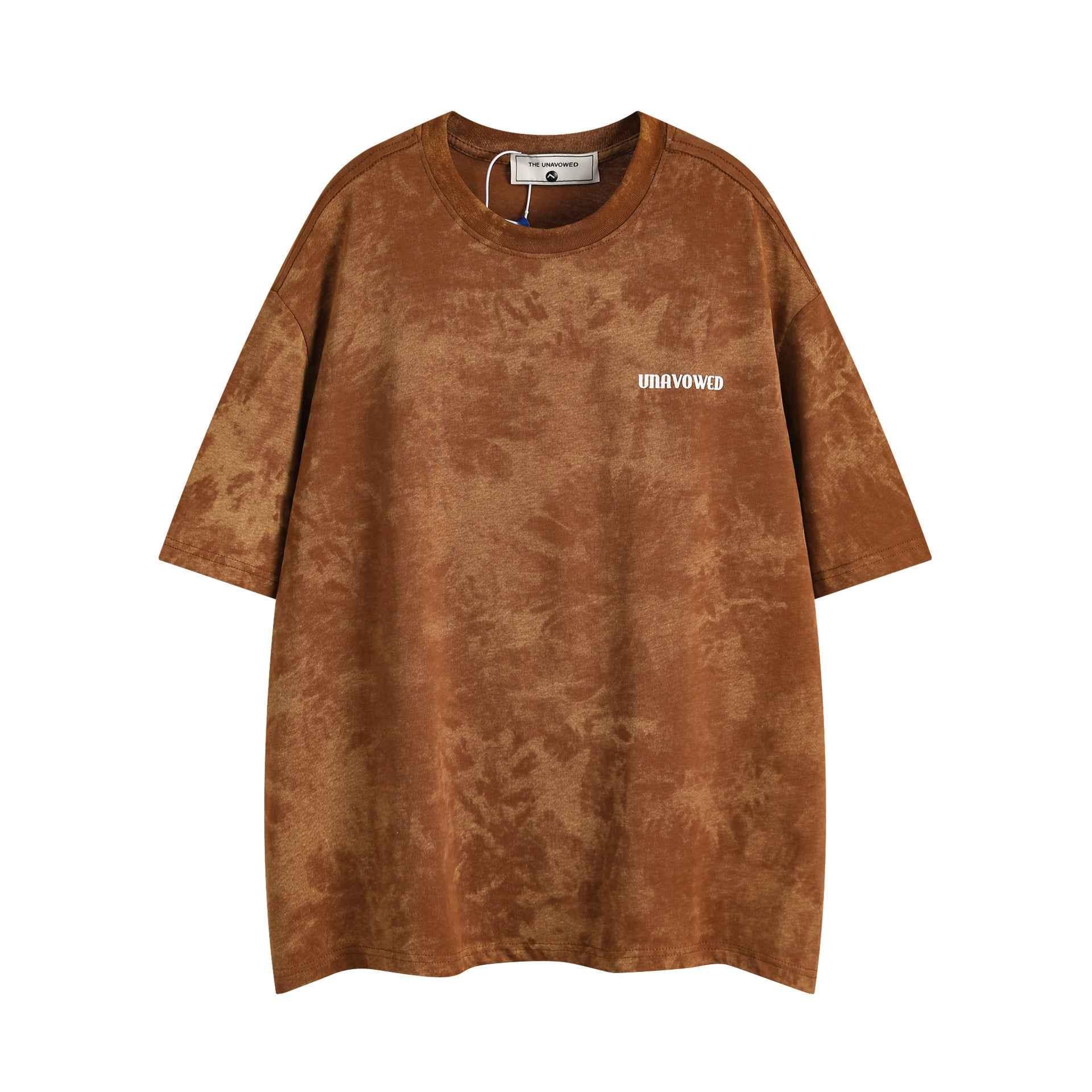 Tie Dye Camouflage Short Sleeve T-shirt For Men Brown All Products