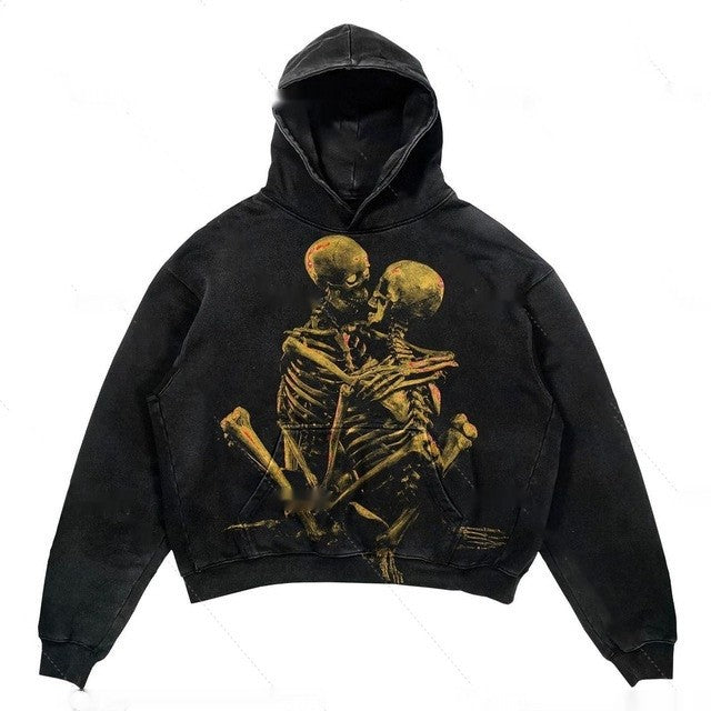 Fleece-lined Printed Hoodie For Men 12 Style