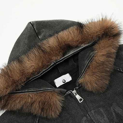 Fur Collar Hood Sweater For Men And Women MuddyStock