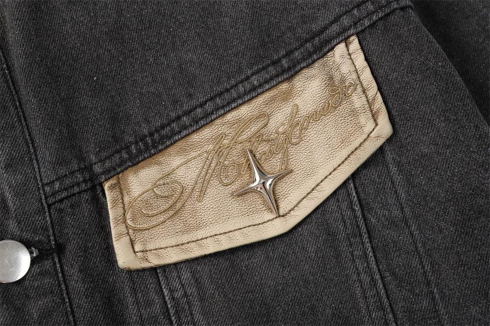 Patchwork Lapel Jacket For Men null