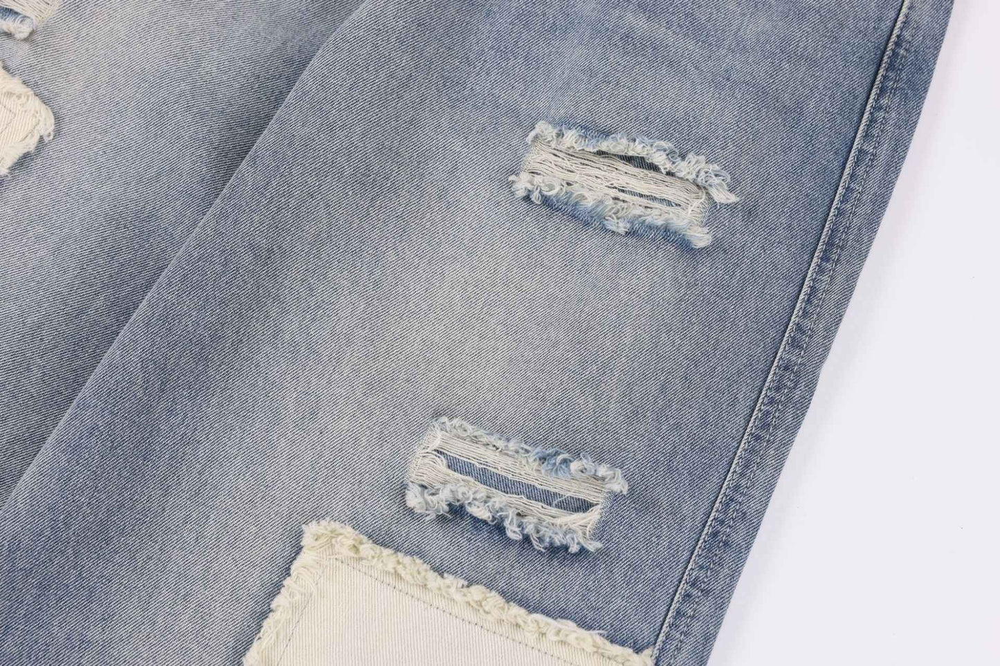 American-style Distressed Straight Casual Jeans For Women MuddyStock