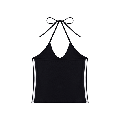 Women's Color Block Halter Crop Tank Top | MuddyStock Originals