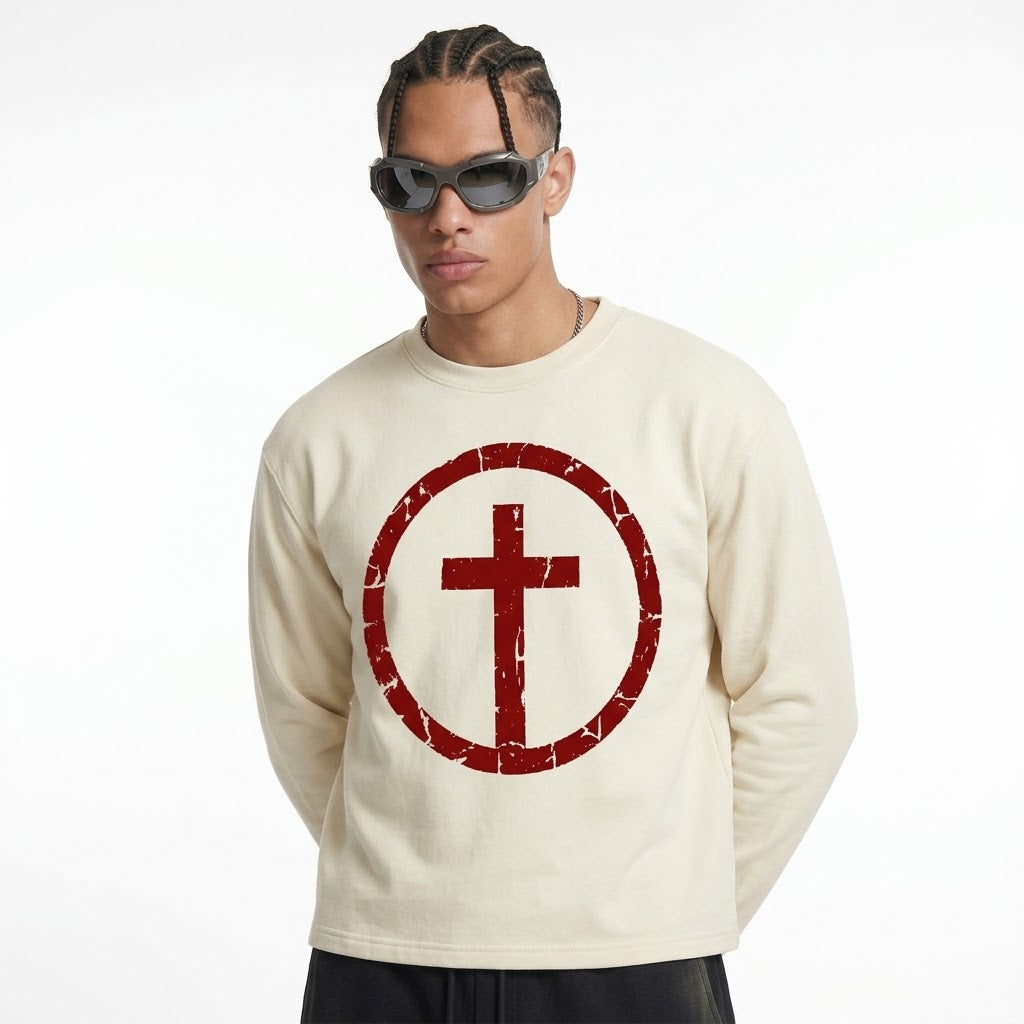 Vintage Wash Long Sleeve Boxy T-Shirt For Men | MuddyStock Originals