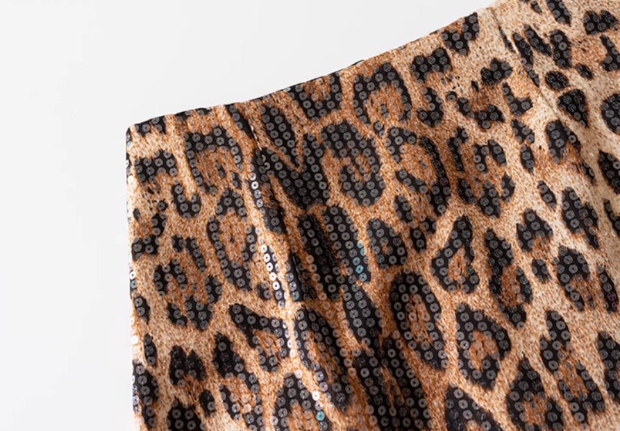 Leopard Print A- Line Skirt For Women All Products