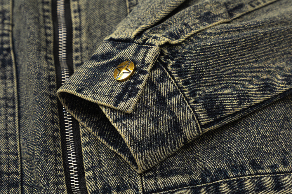 Punk High Street Tooling Denim Jacket For Women