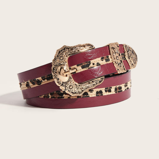 Punk-style Women's Carved-buckle Belt
