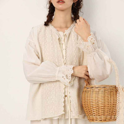 Lace-up Outer Cotton And Linen Waistcoat Vest For Women MuddyStock