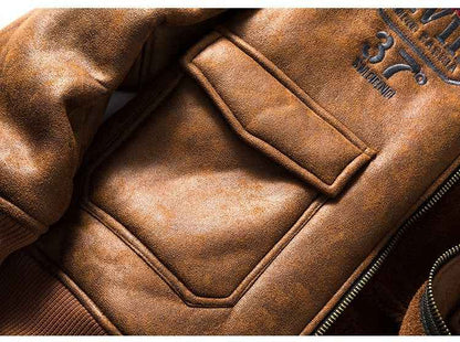 Fleece-lined Thickened Suede Fabric Jacket For Men MuddyStock