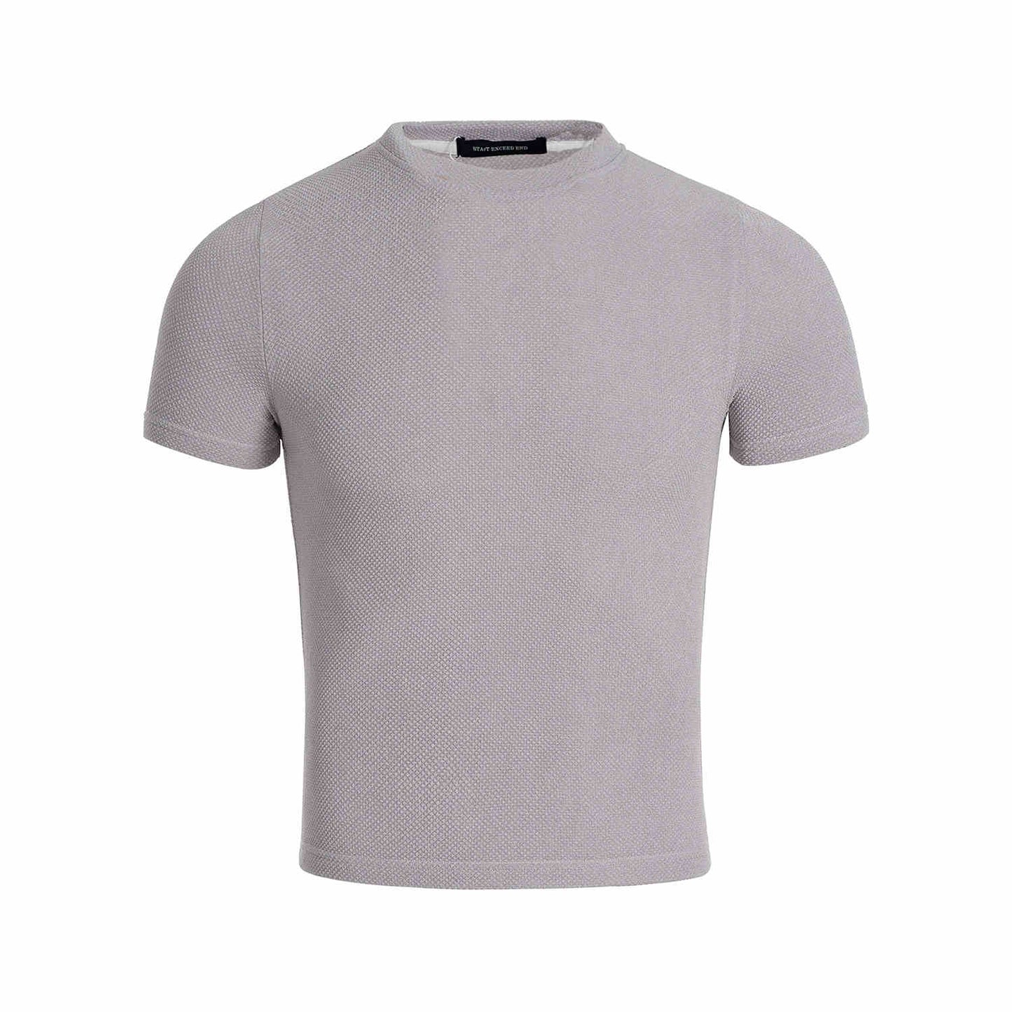 Round Neck Tight Bottoming Men's Thin Stretch Short Sleeve T-shirt Purple null