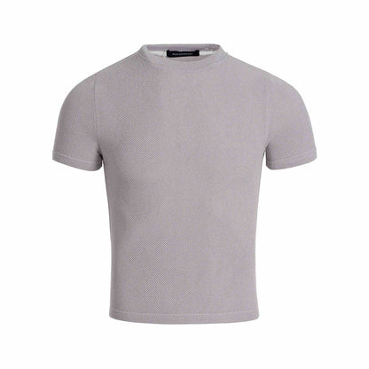 Round Neck Tight Bottoming Men's Thin Stretch Short Sleeve T-shirt Purple null