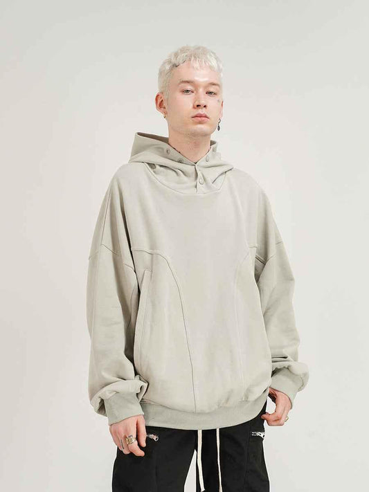 Men's High Street Vibe Cut Deconstructed Hoodie Haze grey MuddyStock