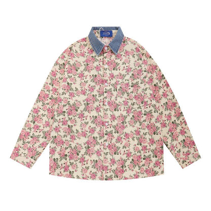 Floral Print Long Sleeve Shirt For Women All Products
