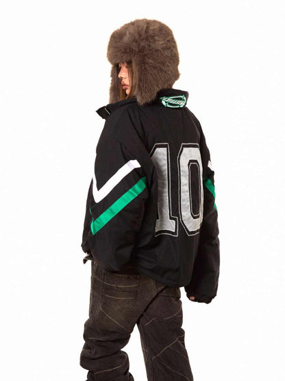 Striped Retro Cotton Coat Puffer Jacket For Women MuddyStock