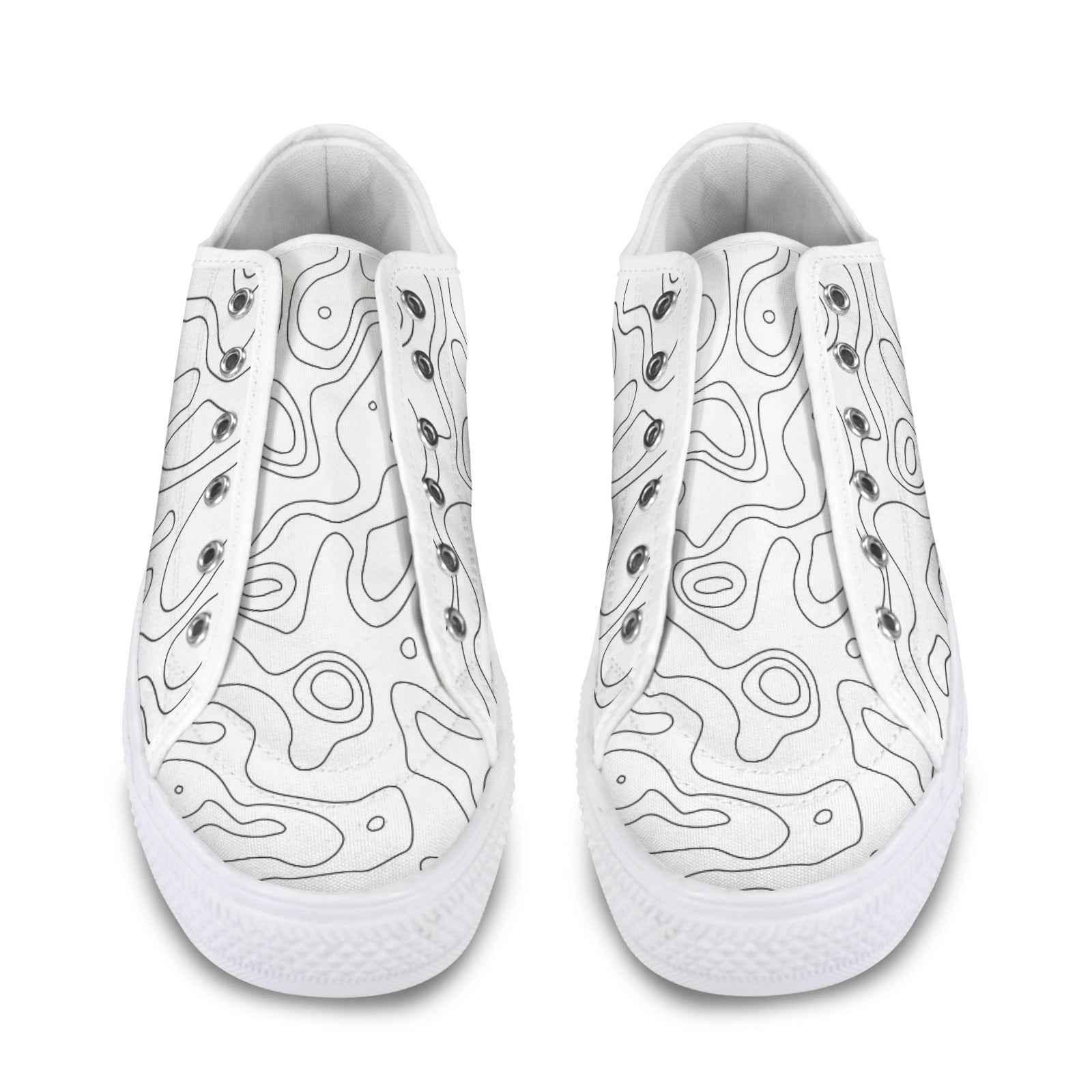 Seattle Low Top Men's Shoes With Abstract Design
