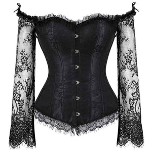 Women's Lace Long Sleeve Top Black