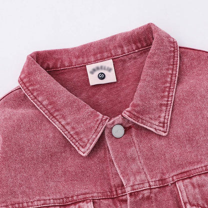 Stitching Edging Denim Jacket For Women MuddyStock
