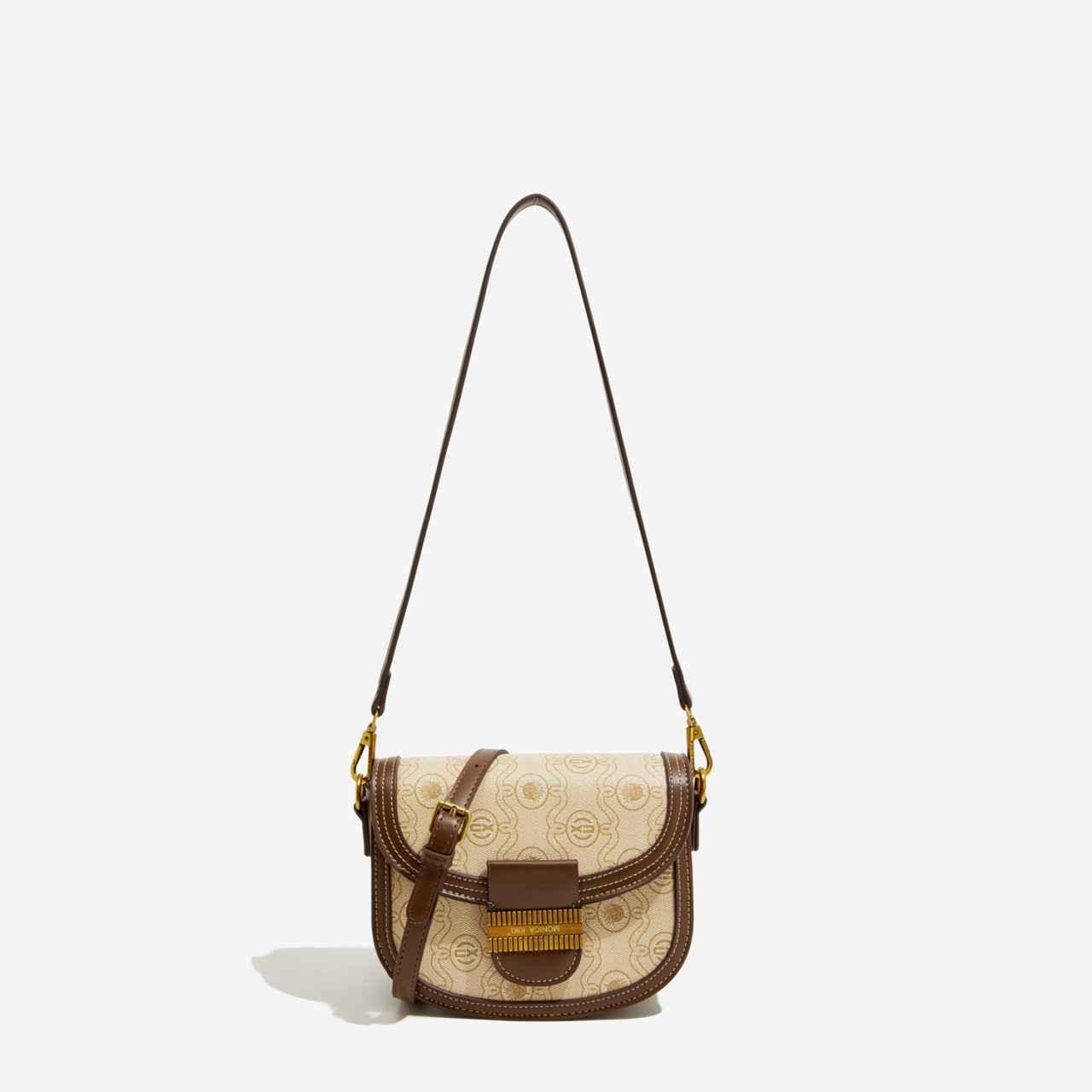 Retro High Sense Saddle Bag 9106 Oatmeal Color null