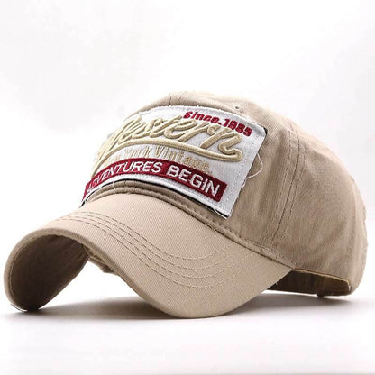 Big Alphabet Embroidery Baseball Washed Old Hat Camel Adjustable MuddyStock