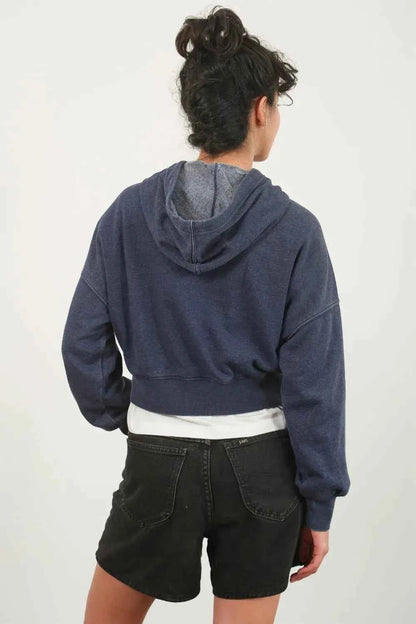 Drop Shoulder Cropped Hoodie For Women Trendsi
