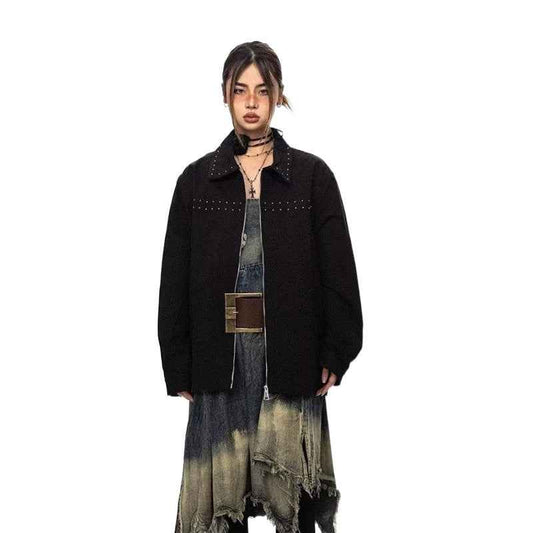 Decorative Rivets Female Trendy All-match Jacket MuddyStock