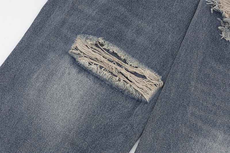 Ripped Loose Straight Wide Leg Oversized Jeans For Women MuddyStock