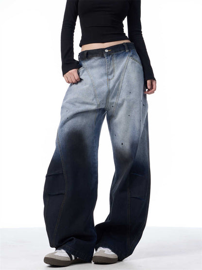 Gradient Tie-dye Machete Jeans For Women