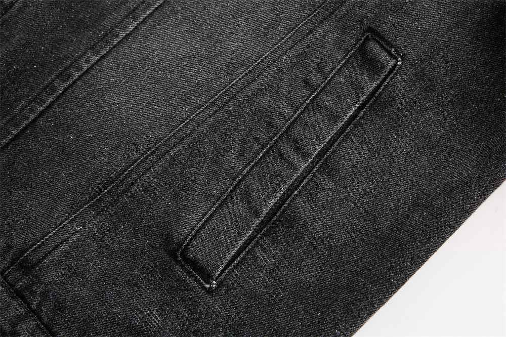 Punk Loose Wash Distressed Denim Jacket For Men And Women MuddyStock