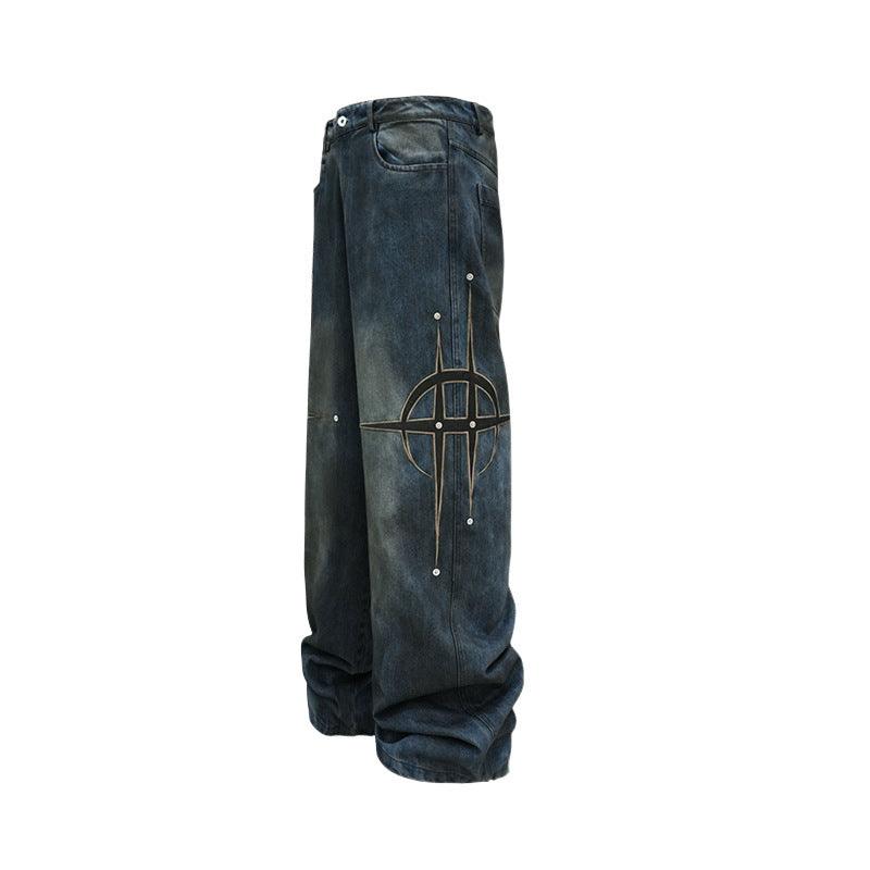 Retro Street Baggy Straight Pants For Men All Products