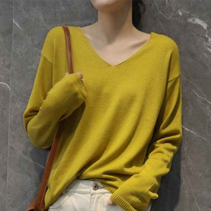 Plus Size Students Slimming Solid Color Top Ginger Yellow MuddyStock
