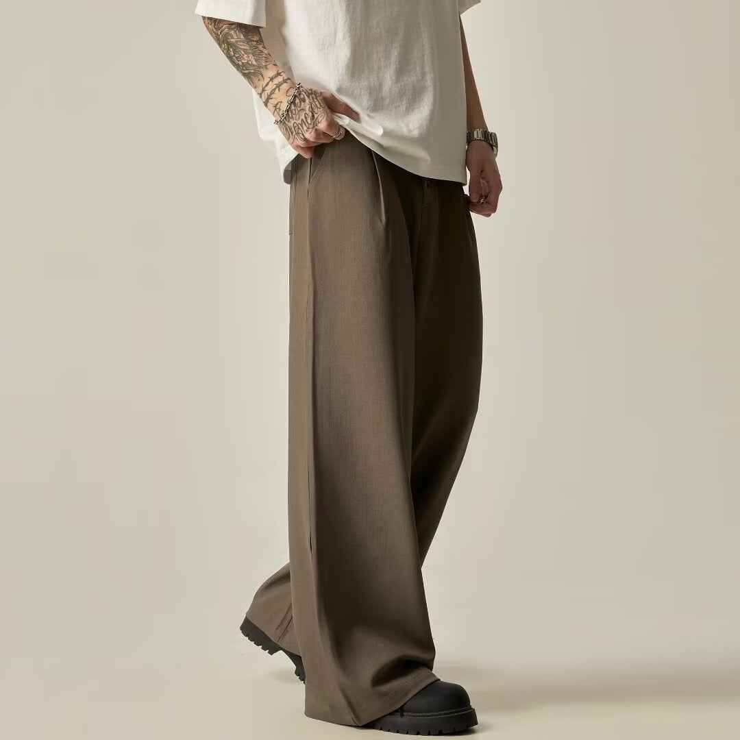 Men's Casual Vertical Tube Wide-leg Pants MuddyStock