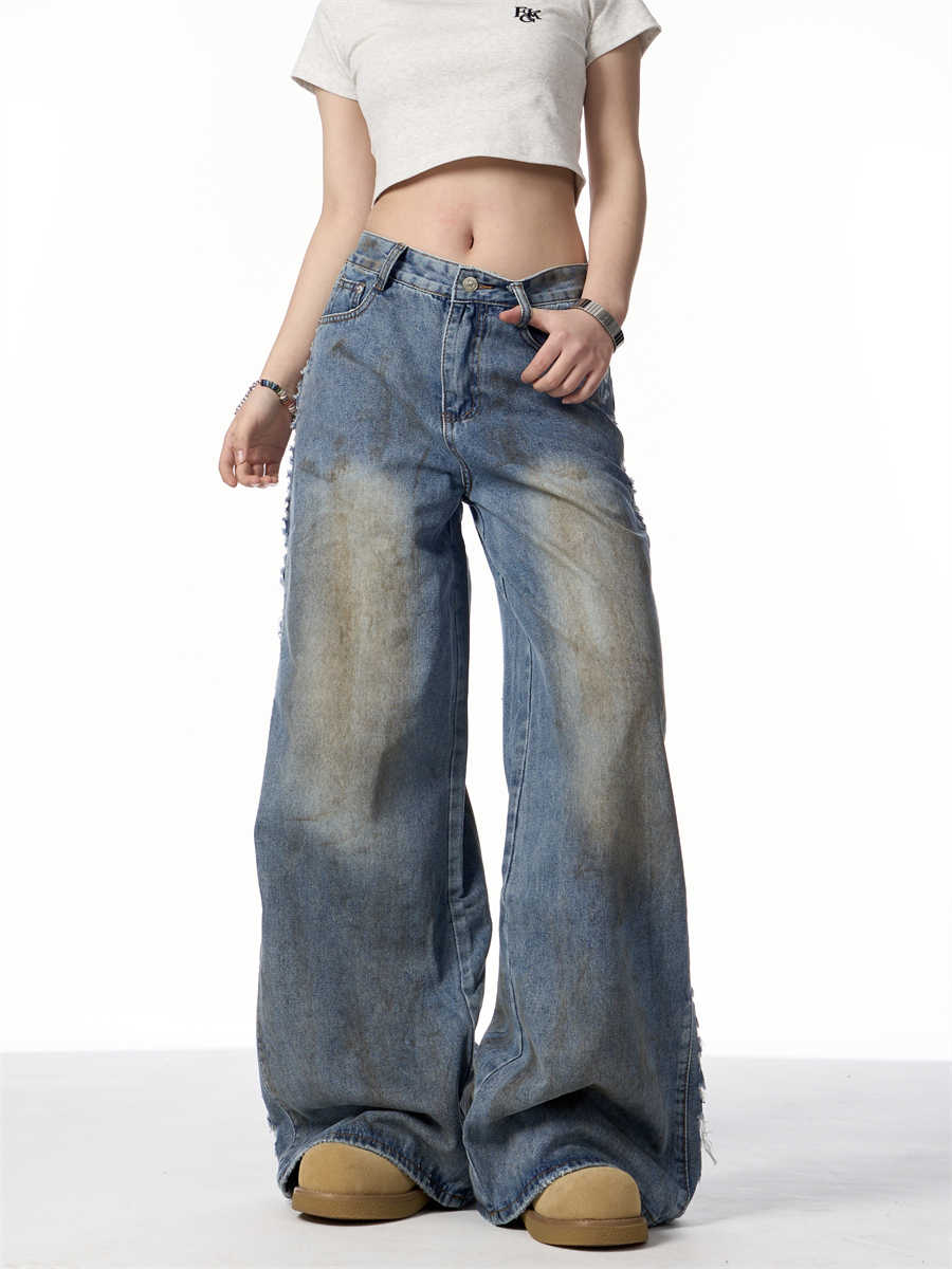 American Retro Gradient Jeans For Women