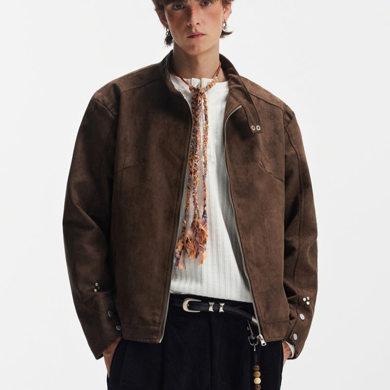 Short Men's Suede Jacket