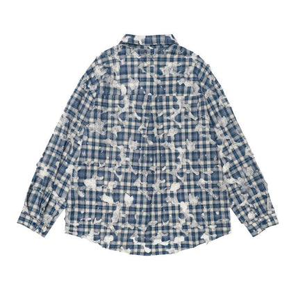 Fashion Personality Plaid Long-sleeved Shirt For Men And Women MuddyStock