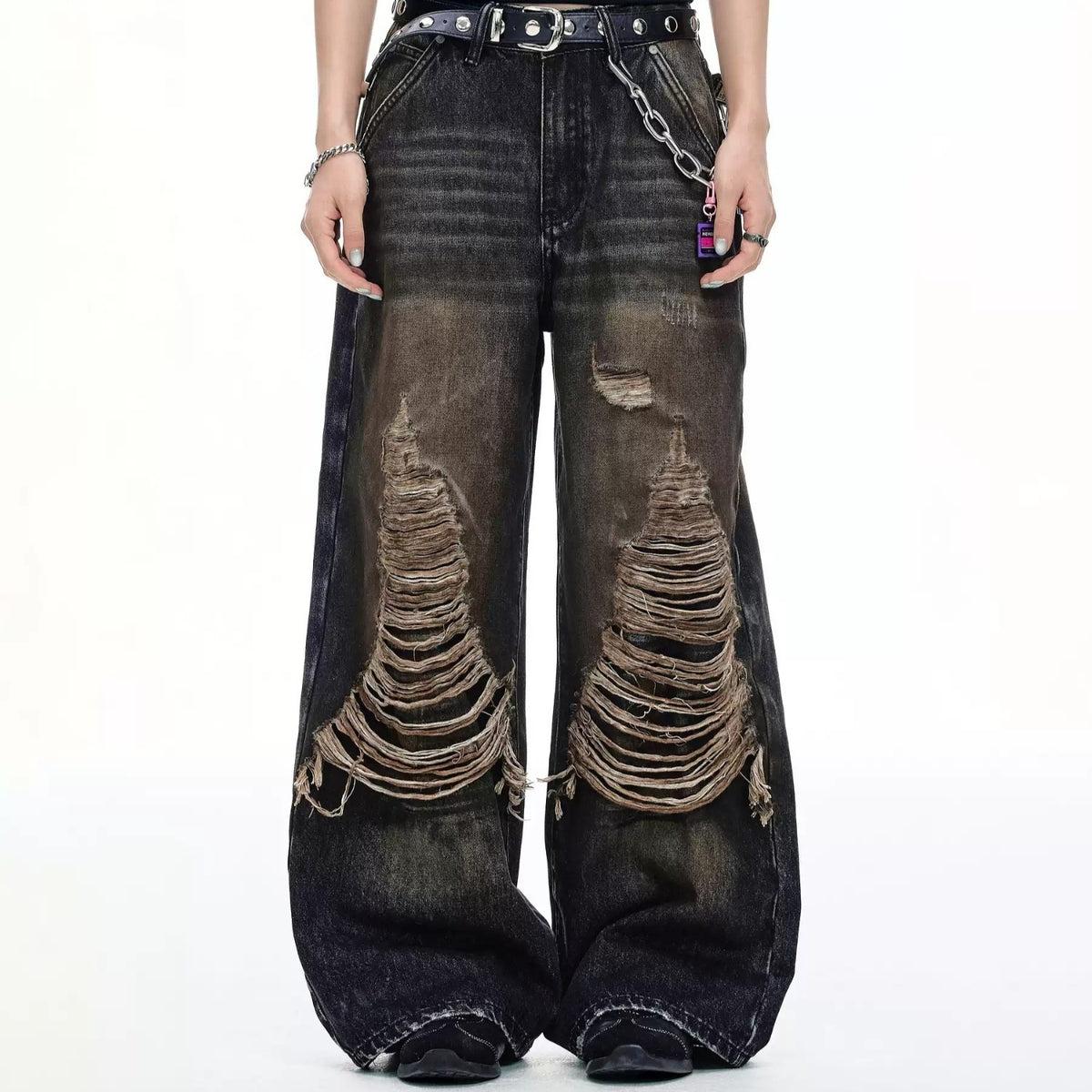 American-style Vintage Women's Workwear Wide-leg Casual Pants