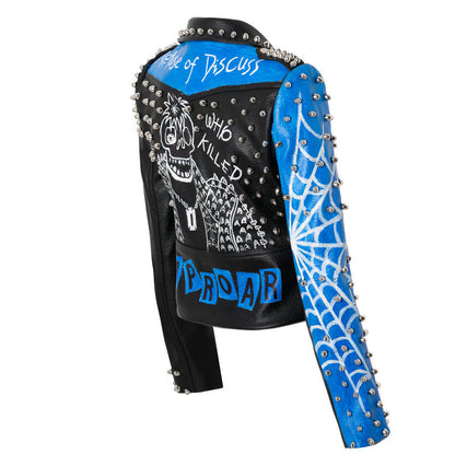 European And American Motorcycle Leather Jacket For Women