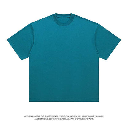 T-shirt Men's Loose Solid Color Bottoming Shirt Deep Blue MuddyStock