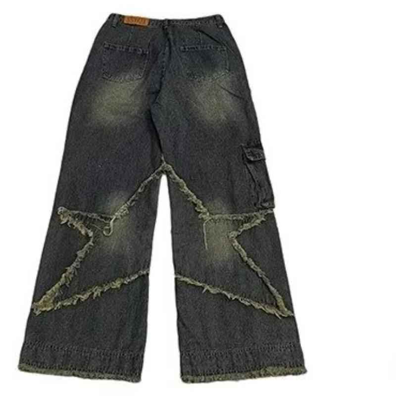 Retro Straight Loose Wide-leg Workwear Jeans For Men And Women MuddyStock