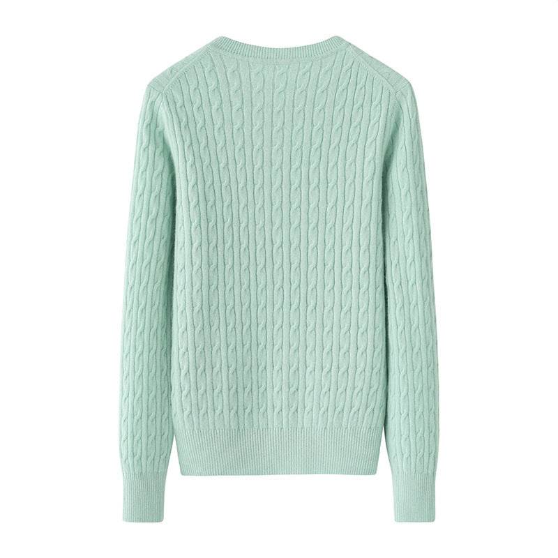 Round Neck Sweater Women's Pure Cashmere Sweater MuddyStock